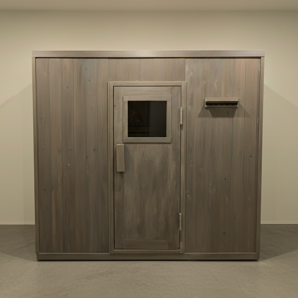 Smoky Gray Wood Sauna